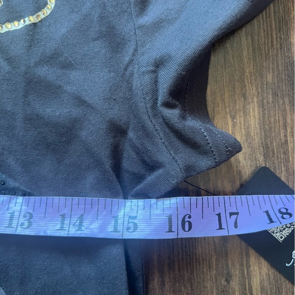 BNWT Ed Hardy Tattoo Rose Graphic Crop T-Shirt Grey Rhinestone Y2K Size M - Picture 8 of 8